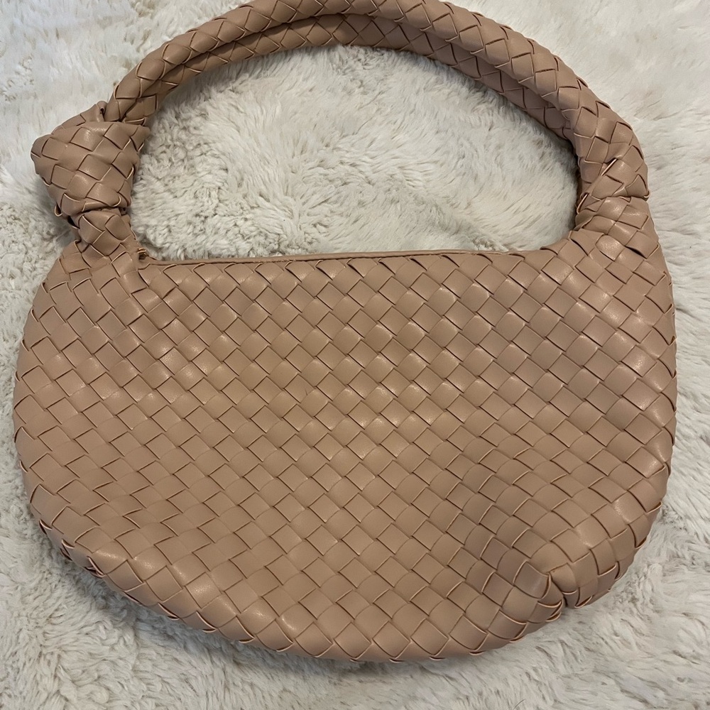 a new day Tan Woven Shoulder Bag